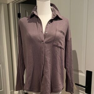 Z Supply Purple Button Down Shirt